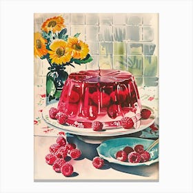 Rasperry Jelly Vintage Cookbook Illustration 2 Canvas Print