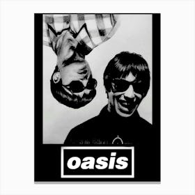 come back oasis britpop music band 3 Canvas Print