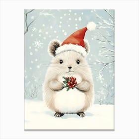 Christmas Hamster 2 Canvas Print