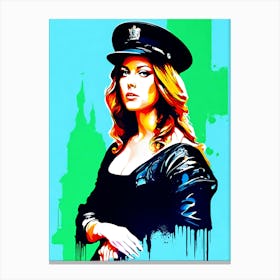 Beautiful Policewoman 3 Canvas Print