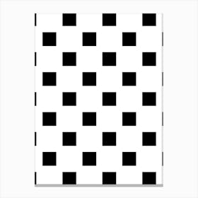 Black And White Checkered Pattern Canvas Print