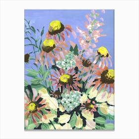 Echinacea Blue Sky Canvas Print
