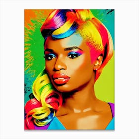 Jennifer Hudson Colourful Pop Movies Art Movies Canvas Print