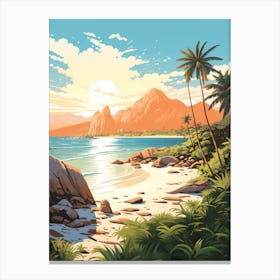 Anse Source D Argent Beach Seychelles 3 Canvas Print