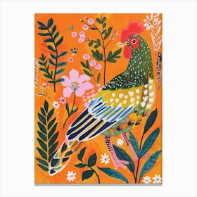 Spring Birds Chicken 3 Canvas Print