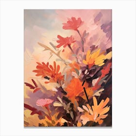 Fall Flower Painting Asters 2 Canvas Print