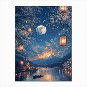 Moonlit Lanterns Canvas Print