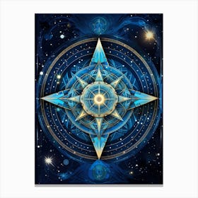 Celestial Abstract Geometric Illustration 3 Canvas Print