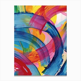 Rainbow Paint Brush Strokes 4 Canvas Print