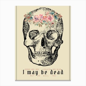 Skull Poetry Canvas Print