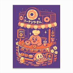 Pink Puff Donuts Classic Game 1 Canvas Print