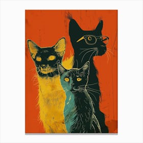 Three Cats Canvas Print