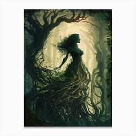 Leafy Enchantress Canvas Print