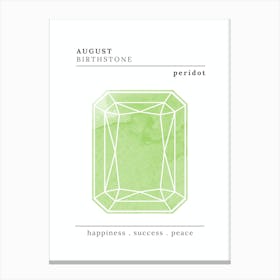 August Birthstone |Peridot Canvas Print