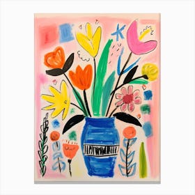 Flower Painting Fauvist Style Flowers 1 Canvas Print