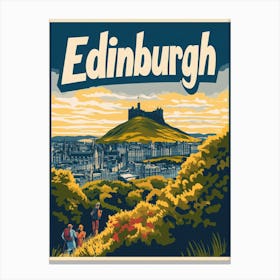 Aihrgdesign A Retro Travel Poster For Edinburgh Featuring Art 7acdf372 23e7 493d Ac2d F02cabf7fe71 3 Canvas Print