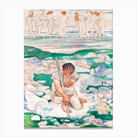 The Dream Of The Shepherd (Der Traum Des Hirten) (1896) By Ferdinand Hodler Canvas Print