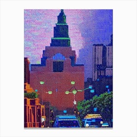 Philadelphia, City Us  Pointillism Canvas Print