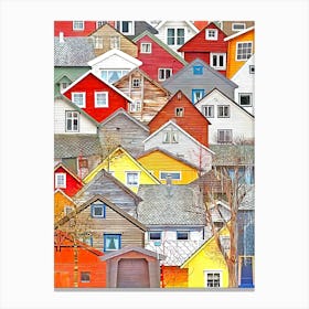 Colorful Houses (1) Canvas Print