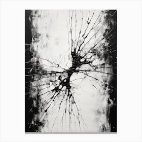 Resilience Abstract Black And White 2 Canvas Print