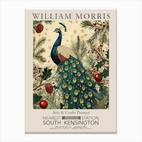 William Morris Prints Peacock Bird Christmas Gift Winter Vintage Canvas Print