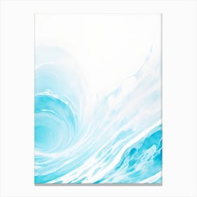 Blue Ocean Wave Watercolor Vertical Composition 108 Canvas Print