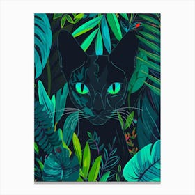 Cat In The Jungle 35 Canvas Print