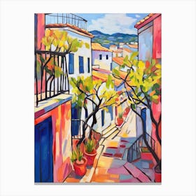 Athens Greece Fauvist Painting Canvas Print