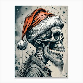 Santa Claus Skull 3 Canvas Print