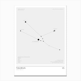 Taurus Sign Constellation Zodiac Canvas Print