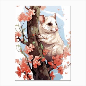 An Illustration Of A Climbing Possum 2 Canvas Print