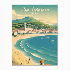 San Sebastian Spain Travel Canvas Print