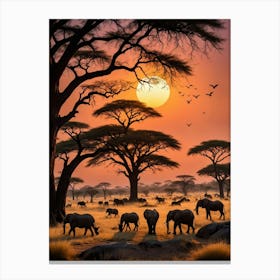 Savannah Wild Safari Canvas Print