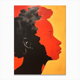 Silhouette Of A Woman 13 Canvas Print