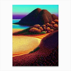 Sumba Island Indonesia Pointillism Style Tropical Destination Canvas Print