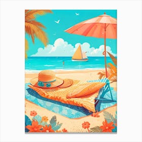 Summer beach Canvas Print