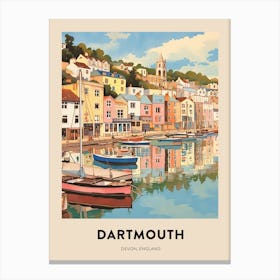 Devon Vintage Travel Poster Dartmouth 4 Canvas Print
