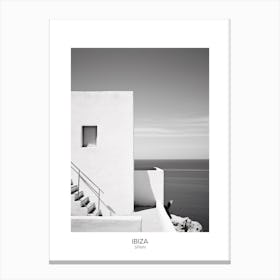 Poster Of Ibiza, Spain, Black And White Analogue Photography 4 Canvas Print