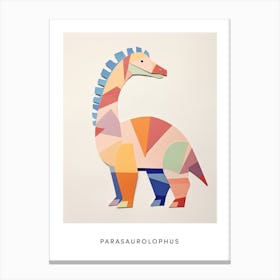 Nursery Dinosaur Art Parasaurolophus 3 Poster Canvas Print