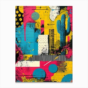 Cactus Wall Art, Vibrant, Pop Art Canvas Print