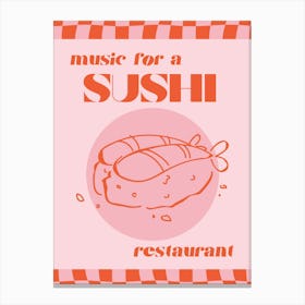 Harry Styles Music For a Sushi Restaurant Print Canvas Print