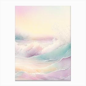 Waves Waterscape Gouache 1 Canvas Print