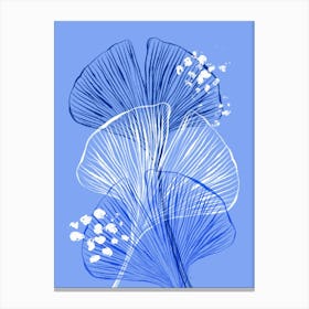 Blue Gingko Canvas Print