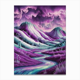 Purple Valley Canvas Print