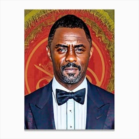 Idris Elba Illustration Movies Canvas Print