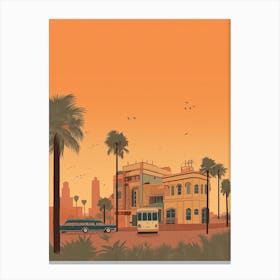 Karachi Pakistan Travel Illustration 3 Canvas Print