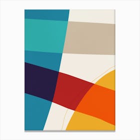Bold Abstract Red Blue Yellow C3 Canvas Print