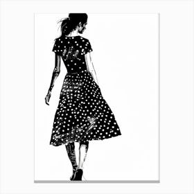 Polka Dot Dress 3 Canvas Print