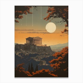 Athens' Parthenon in the Skyline Canvas Print