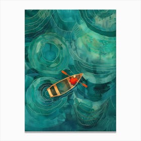 Man In A Boat 2 Canvas Print